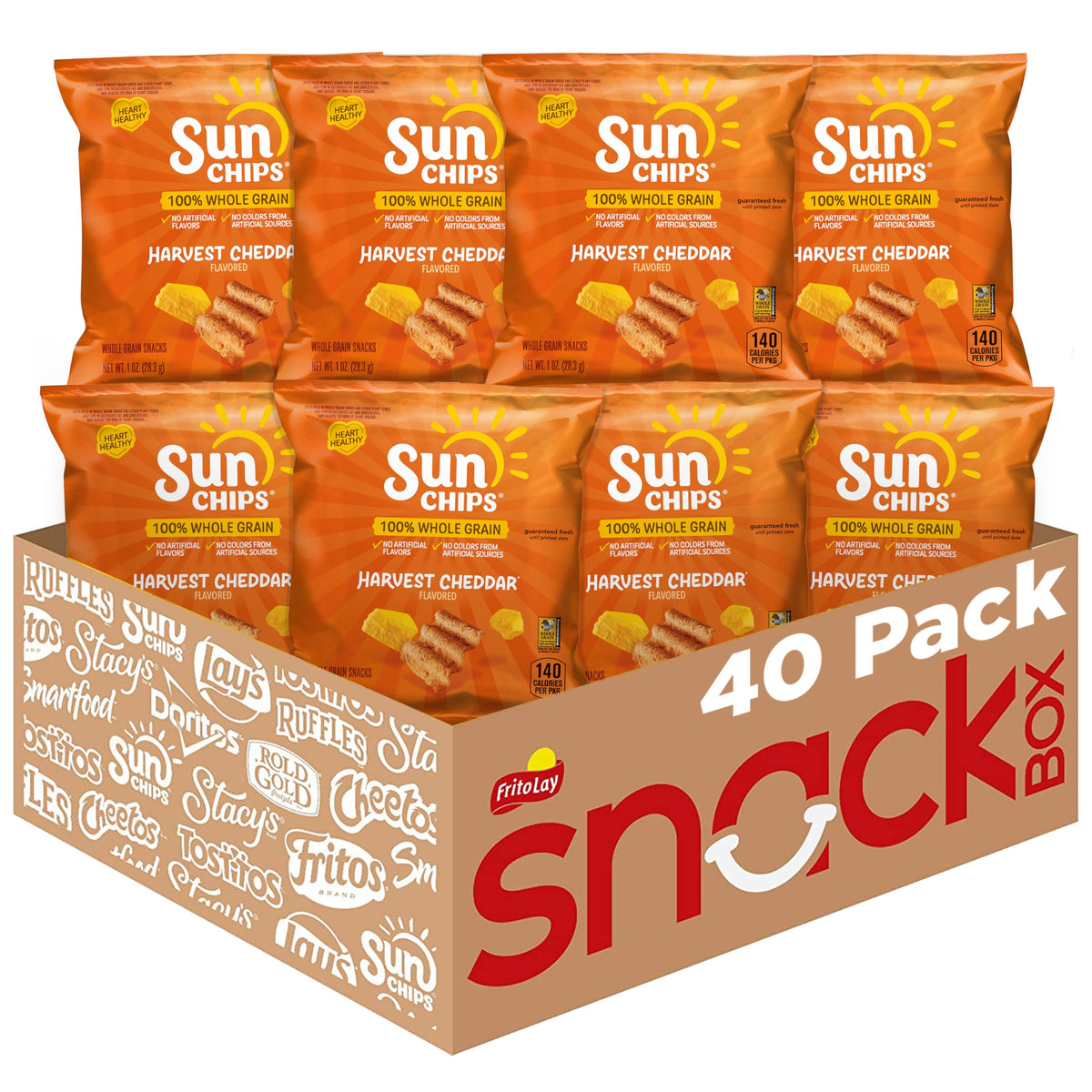 Sunchips Cheddar Cheese / 40 Count (Pack of 1) / 1 Chips & Crisps