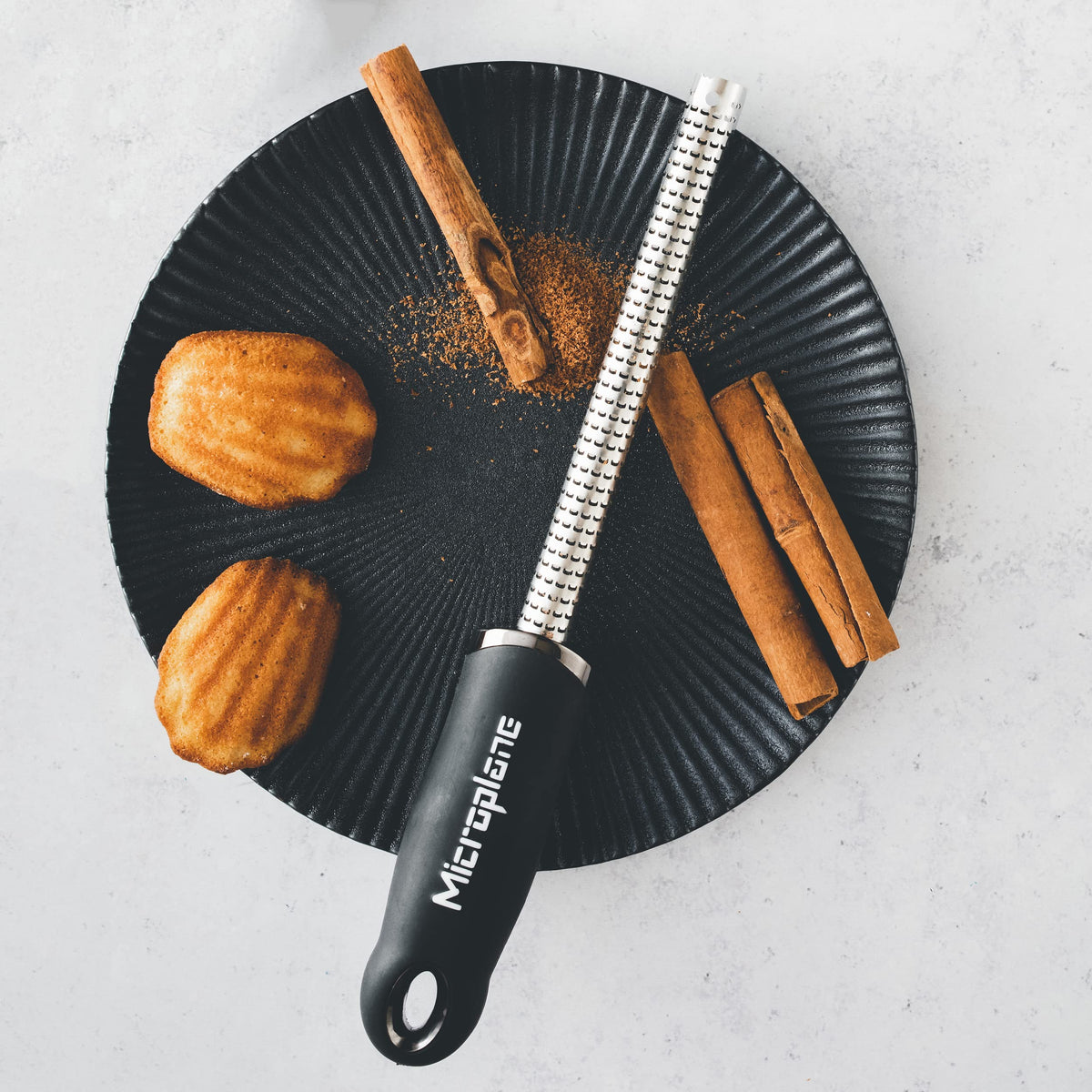 Premium Classic Spice Grater - Black by Microplane – One-Size, Surgical grade stainless steel, TPE plastic, Black, Model 46020