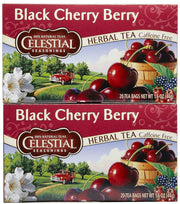 Celestial Seasonings Black Cherry Berry / 20 Count (Pack of 2) / 2 Tea Samplers