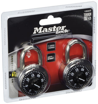 Combination-Alike 4 Each Pack Contains 2 Locks by Master Lock – 8-Count, Stainless Steel, Gray, Pack of 4, Model 1500T