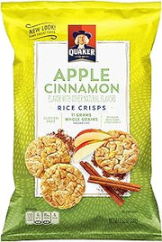Quaker Rice Crisps, Apple Cinnamon, 3.52 Ounce, Pack of 6 (Packaging May Vary)