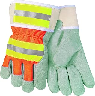 MCR Safety 1240 Split Shoulder Launder Able Leather Palm Gloves, Large