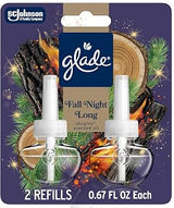 Glade PlugIns Scented Oil 2 Refills, Air Freshener, Fall Night Long, 1.34 fl oz, Pack of 2