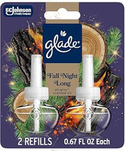 Glade PlugIns Scented Oil 2 Refills, Air Freshener, Fall Night Long, 1.34 fl oz, Pack of 2