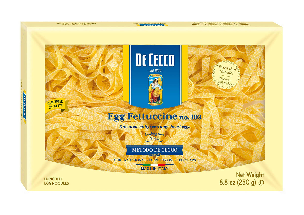 Pasta Fettuccine 12 Case 8.8 Ounce by De Cecco – 1 lb (16 oz), Pack of 12