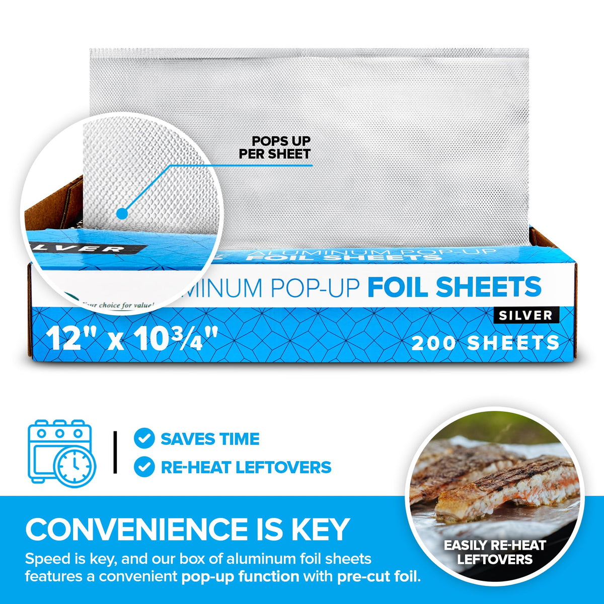 Stock Your Home 12 Inch / Silver / 1 Aluminum Foil