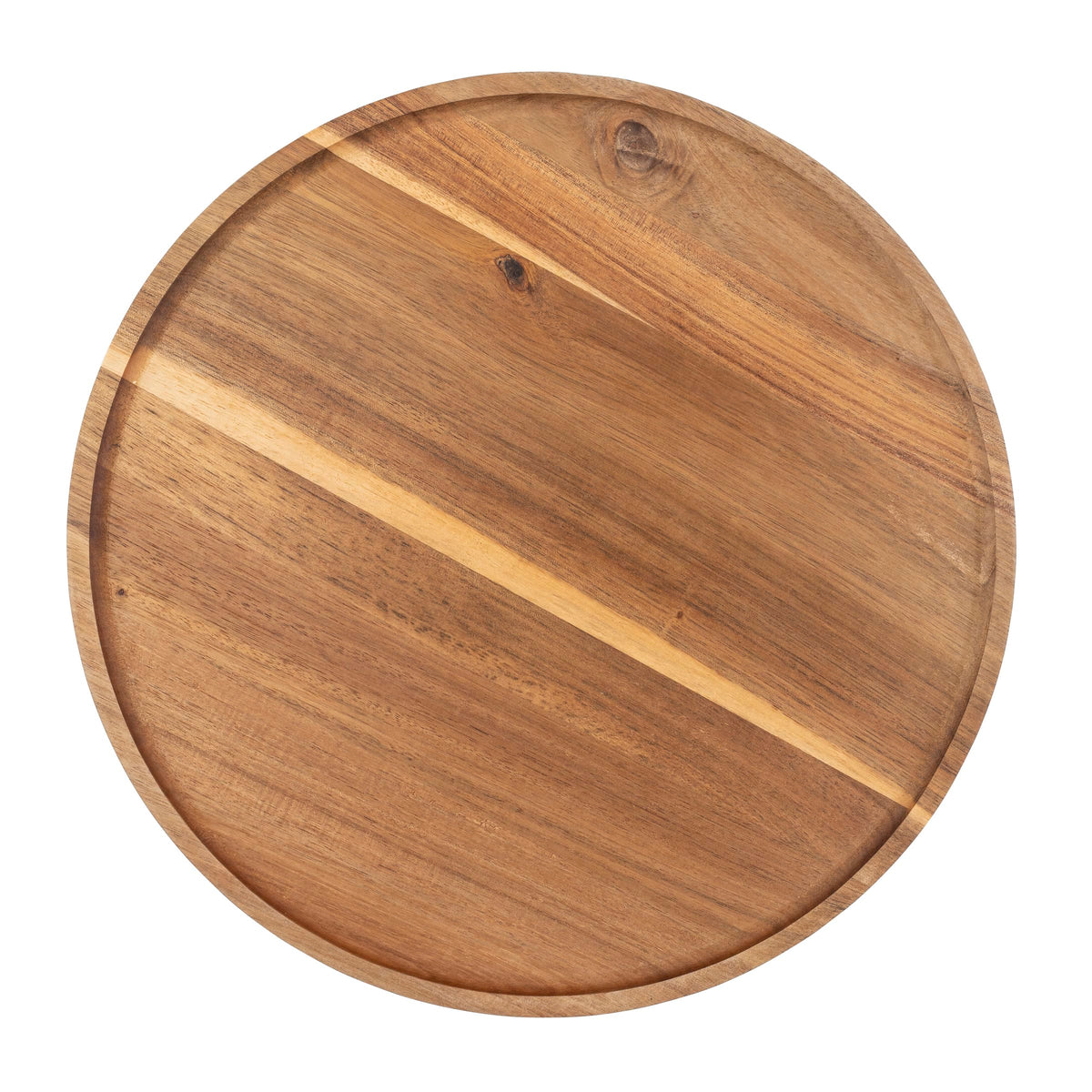 Acacia Wood Lazy Susan Turntable by Tablecraft – 13" Diameter, Acacia Wood, Brown, Model 11828
