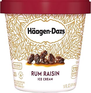 Häagen-Dazs Haagen-Dazs, Rum Raisin Ice Cream, 14 fl oz (Frozen)