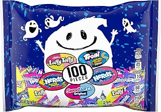 SweeTARTS Assorted Halloween Trick or Treat Candy, Ghost Goodies, 100ct Bag