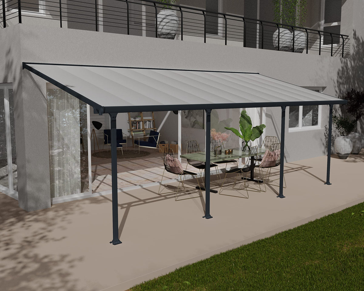 Palram Gray / 10' x 24' / Garden Awnings