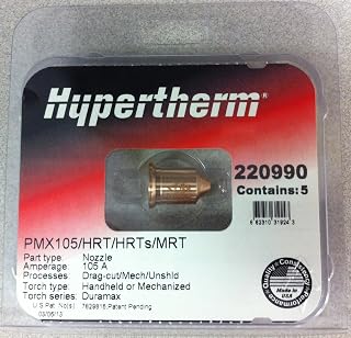 Hypertherm 220990 Nozzle for 105A Cut, 5 pack