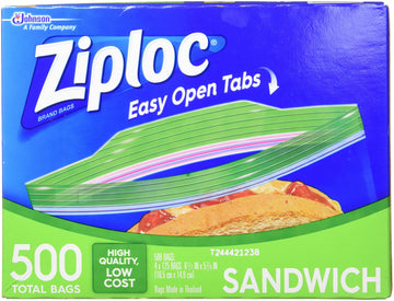 Sandwich Bags by Ziploc – One Size, green, Pack of 4, Model 43224-19565