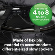 Hamilton Beach 8 Quarts / Black / Portable Slow Cooker Travel Bag Slow Cookers