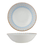 Ariane Fine Porcelain Cruise Amalfi Porcelain Bowl, 11.83 oz., 6/Case - Athena White Tan Wave Rim