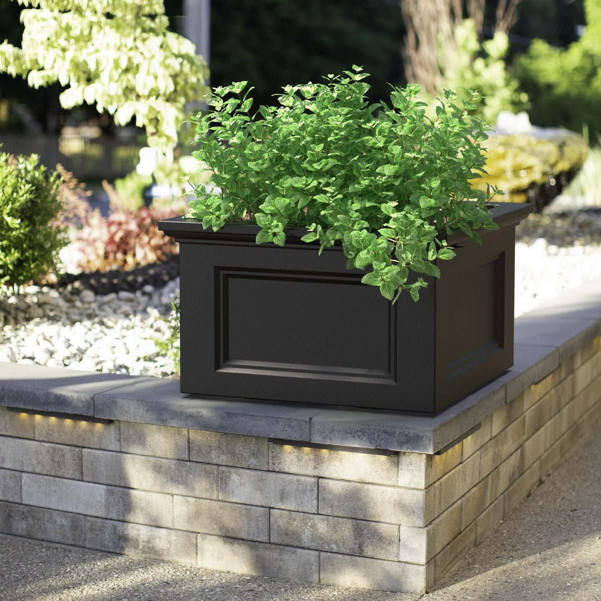 Fairfield 24x24 Garden Bed - Black by Mayne – 24x24, 15.8 gallons, Polyethylene (PE), Black, Model 4887-B
