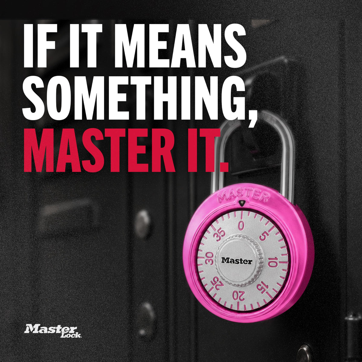 Locker Lock Combination Padlock by Master Lock – 1 Pack, Plastic, Pink, Model 1530DPNK