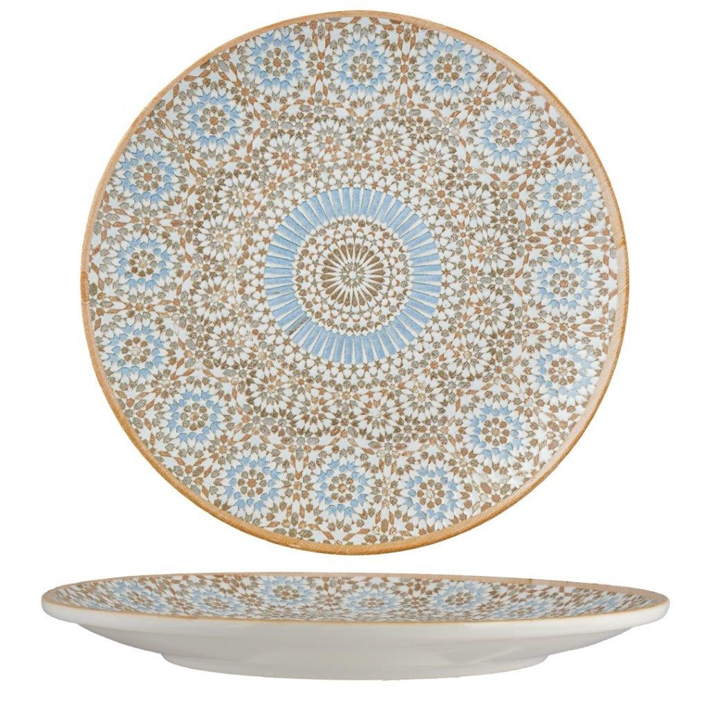 Ariane Fine Porcelain Cruise Tangier Porcelain Bowl, 6.76 oz., 12/Case - Blue Ivory Orange