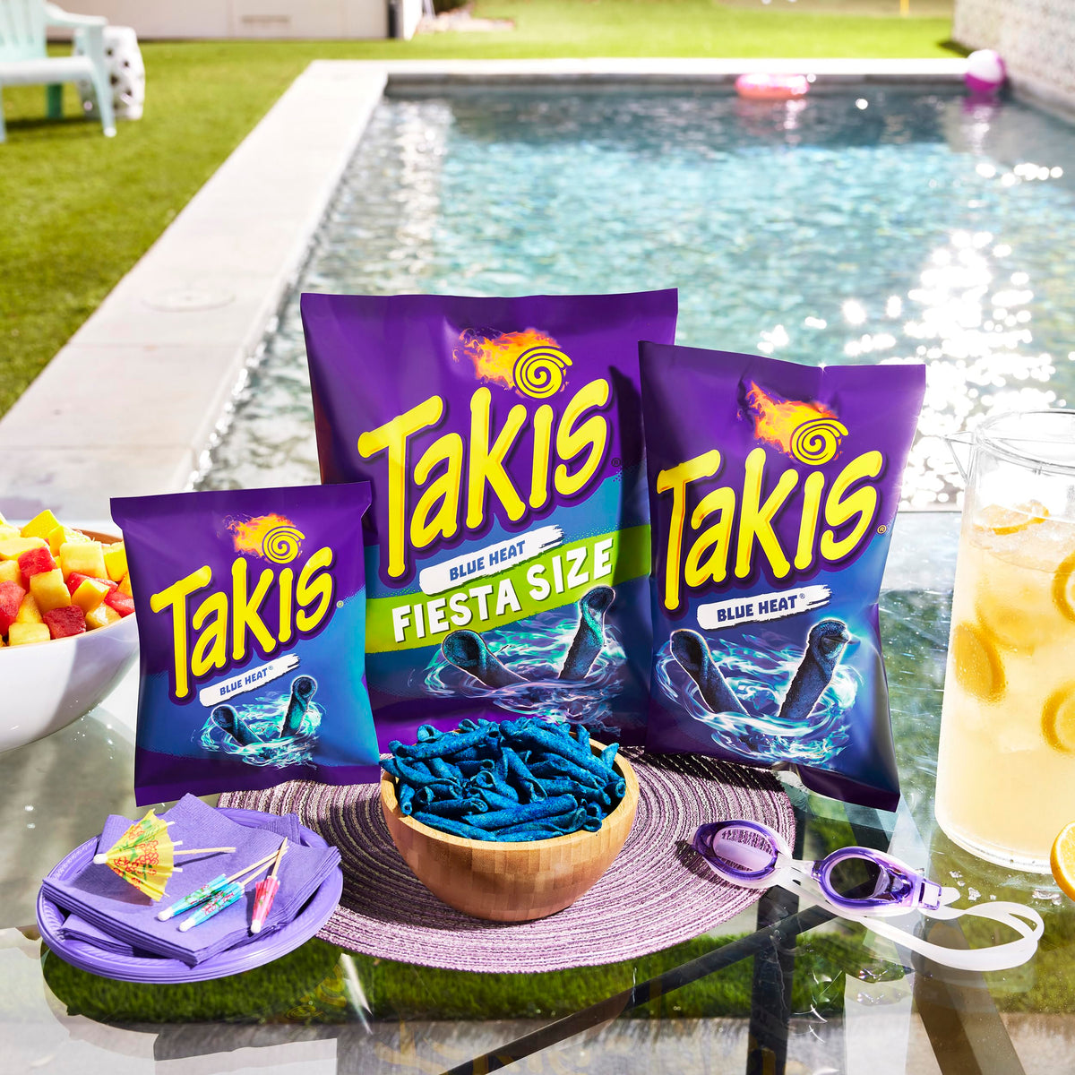 Blue Heat Rolled Tortilla Chips Case by Takis – 3.25 Ounce (Pack of 6)