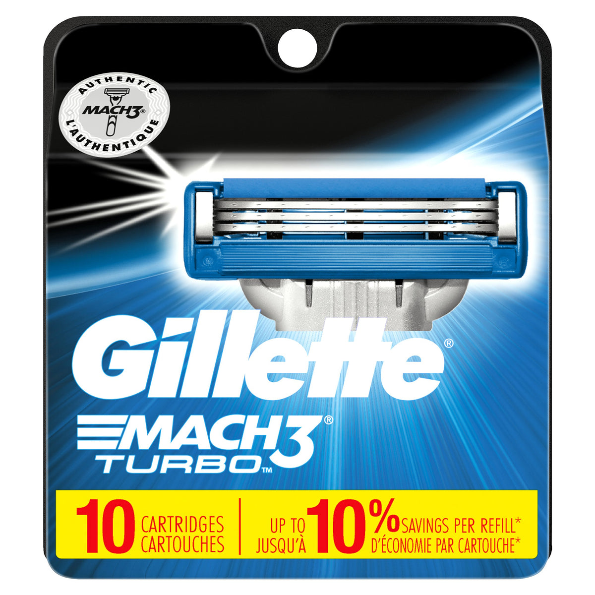 Mach3 Turbo Men's Razor Blades by Gillette – 10 Count (Pack of 1)