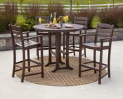 ® Bar Set by Polywood – High Density Polyethylene, Sunset Red / White, Pack of 5, Model PWS306-1-10342