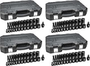 GEARWRENCH 25 Pc. 3/8" Drive 6 Pt. SAE Impact Socket Set, Standard & Deep - 84919N (Pack of 4)