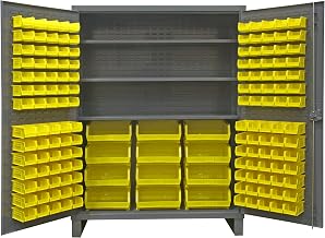 Durham Extra Heavy Duty Welded 12 Gauge Steel Cabinet with 156 Bins, HDC60-156-3S95, 1625 lbs Shelf Capacity, 24" Length x 60" Width x 78" Height, 3 Shelves