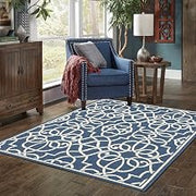 Oriental Weavers Meridian Area Rug, 9" x 13", Navy/Ivory