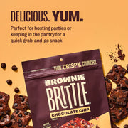 Original Chocolate Chip Thin and Crispy Sweet Snacks by Brownie Brittle – 5 Ounce (Pack of 6), Chocolate, Pack of 6