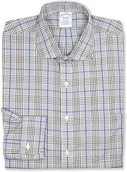 Brooks Brothers Mens Regent Fit Supima Cotton Mixed Plaids Pocket Dress Shirt,