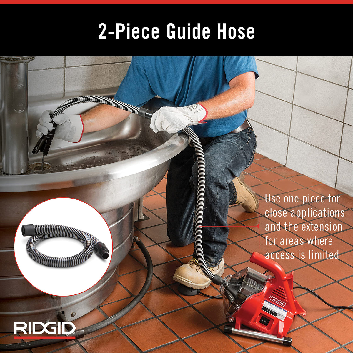 RIDGID Kit / 3/4" to 1-1/2" / Red Drain Augers