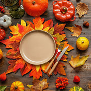 SmoothNovelty Fall Placemats, 15 Inch Maple Leaf Set, Multicolor