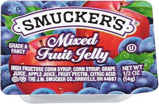 Smuckers Mixed Fruit Jelly, 1/2 Ounce -- 200 per case.
