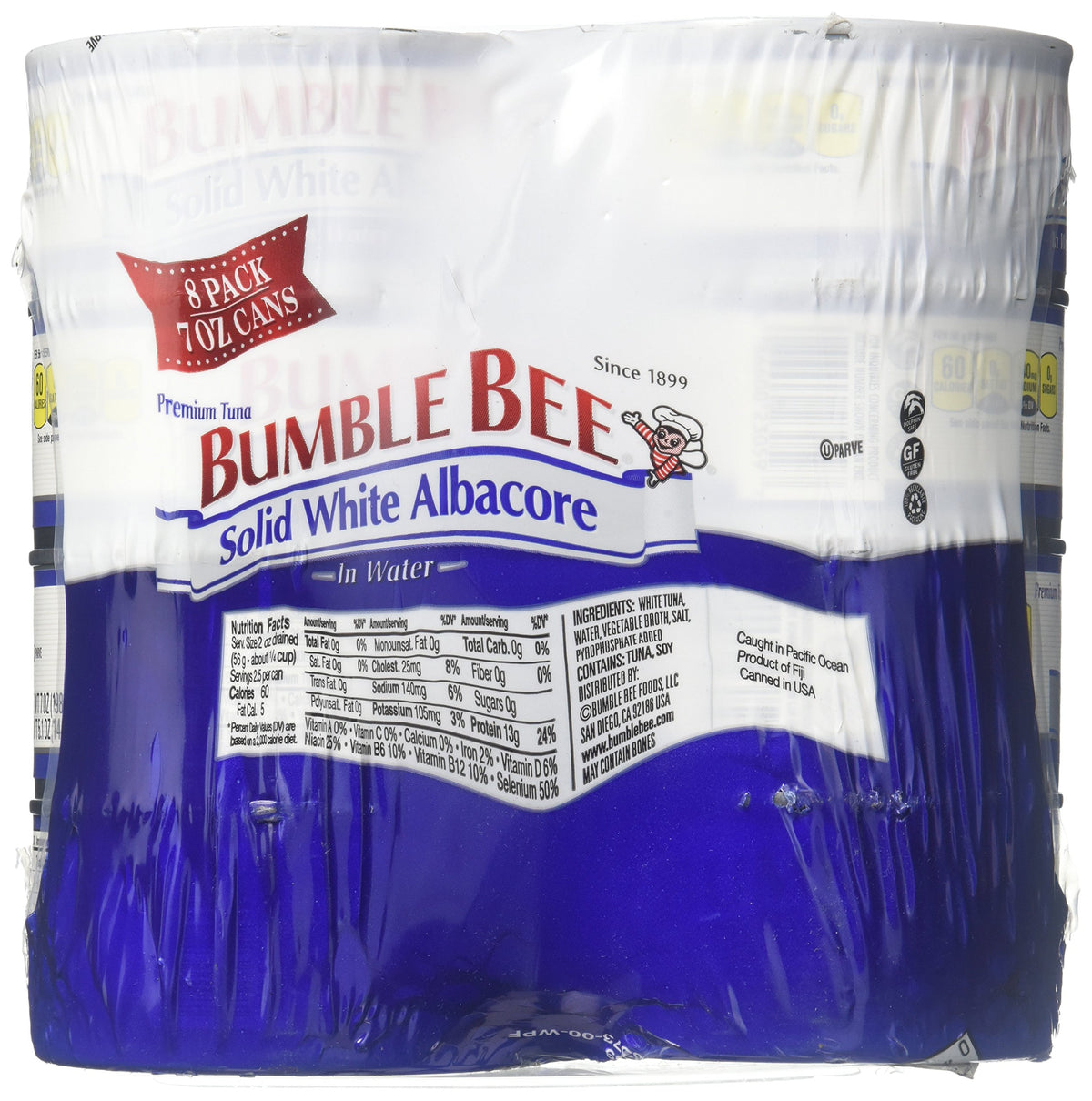 Bumble Bee TUNA / 7 Ounce (Pack of 8) / White Tuna Fish