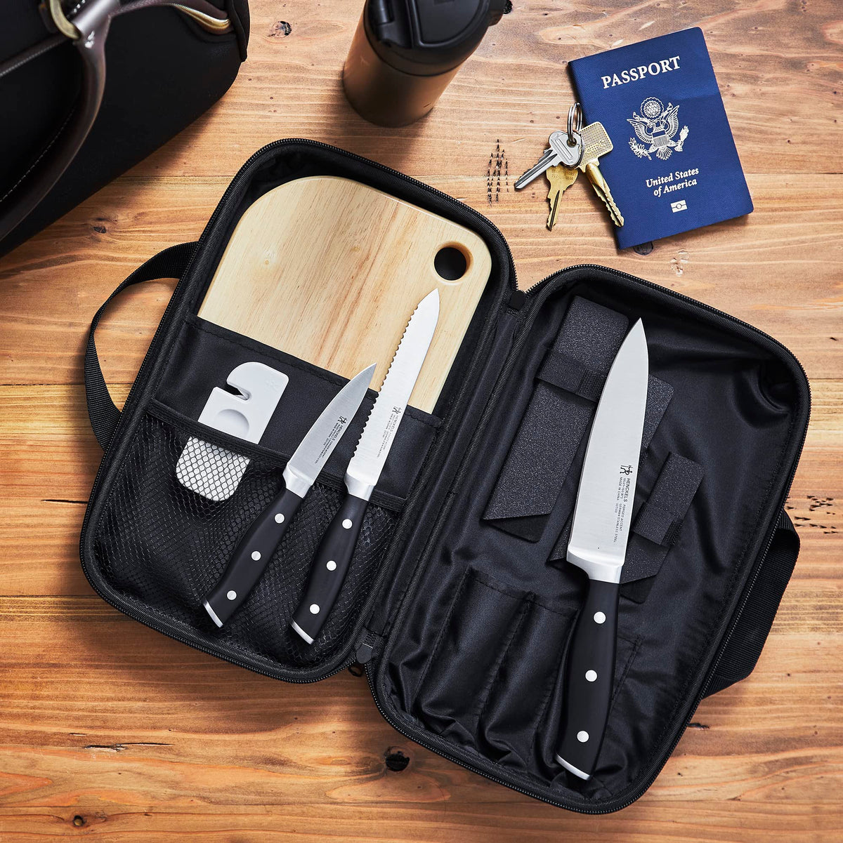 Forged Accent 6-pc Travel Knife Set by HENCKELS – 6-pc, Stainless Steel, Black, Pack of 6, Model 1025282