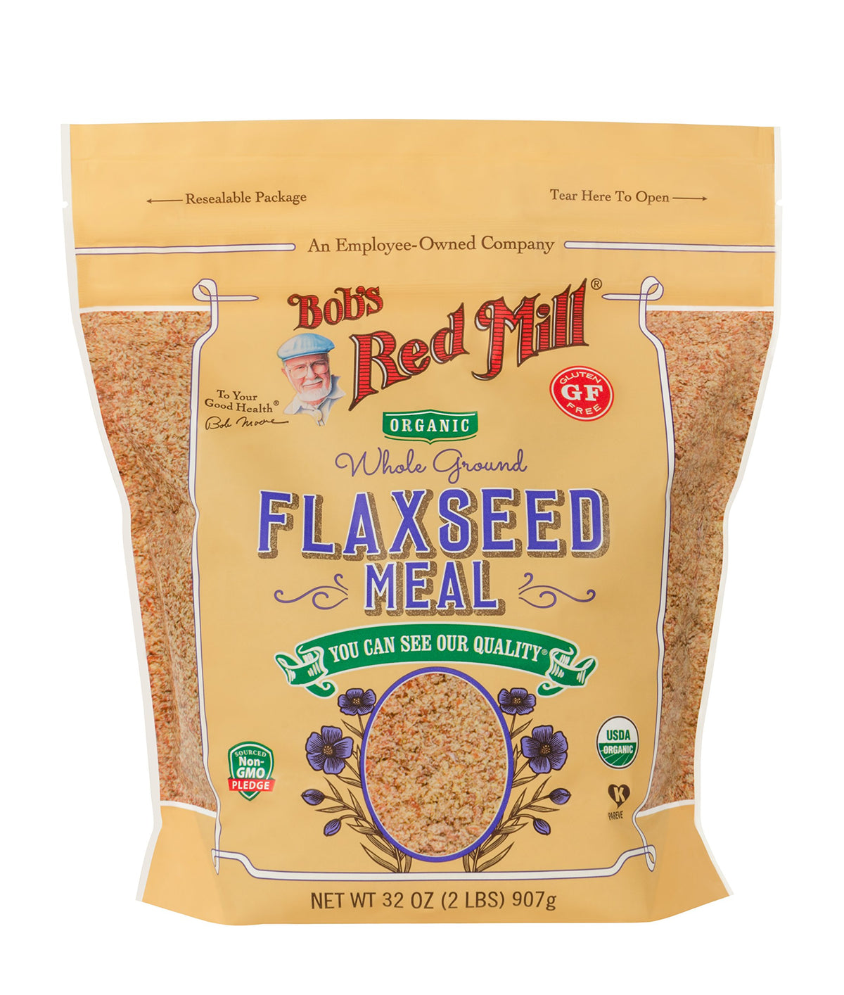 Organic Flaxseed Meal by Bob's Red Mill – 128 Ounce (Pack of 1), Natural, Model P101930