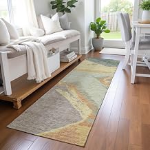 Addison Rugs Chantille ACN2571 Celery 2'3" x 7'6" Indoor/Outdoor, Machine Washable, Easy Clean, Non Shedding, Bedroom, Living Room, Dining Room, Kitchen, Patio Runner Rug