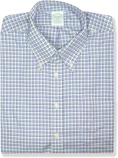 Brooks Brothers Mens Milano Slim Fit Supima Cotton Square Plaids Pocket Shirt,