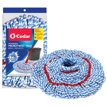 MicroTwist MAX Microfiber Refill (Pack of 12) by O-Cedar – 1 Count (Pack of 12), Vinyl, White, Pack of 12