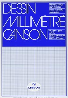 Canson Dessin Millimetre Paper Smooth A4 90gsm 50 Blue Sheets