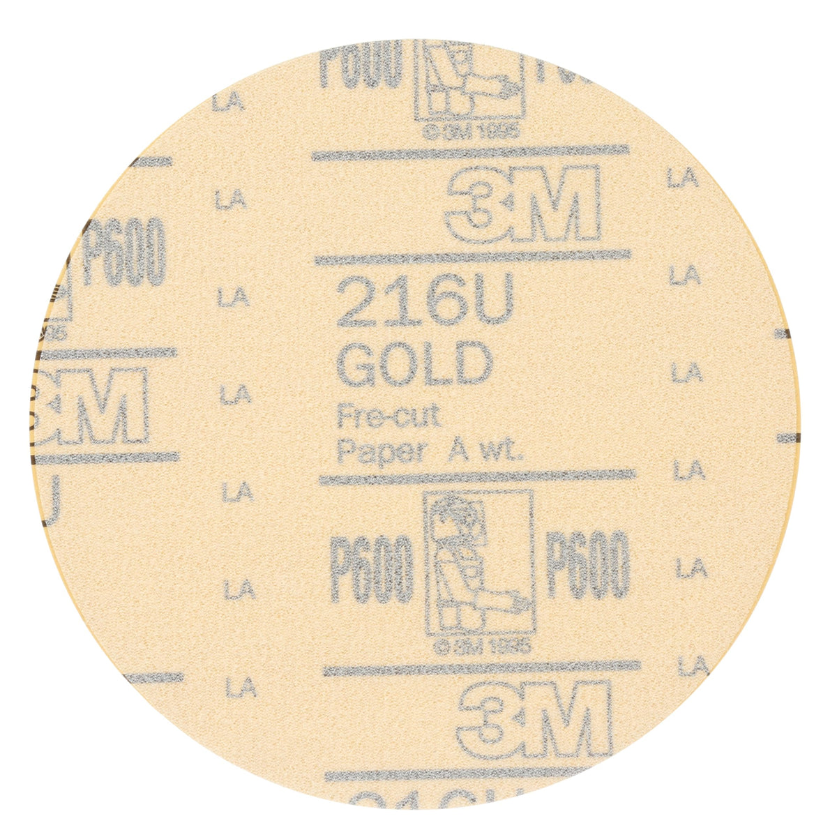 Hookit Gold Disc by 3M – 6, solid, Gold, Pack of 50, Model 00923
