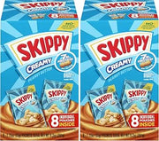 SKIPPY Creamy Peanut Butter Individual Squeeze Packs, 9.2 Ounce (Pack of 16)
