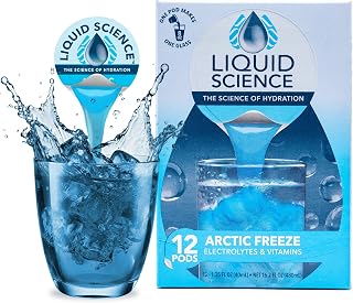 Java House Liquid Science Arctic Freeze Hydration Electrolyte Drink Mix, Pack of 12 | Single Serve, Peel and Pour, Cool Blue Raspberry Hydration
