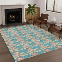 Addison Rugs Chantille ACN2684 Turquoise 2'6" x 3'10" Indoor/Outdoor, Machine Washable, Easy Clean, Non Shedding, Bedroom, Living Room, Dining Room, Kitchen, Patio Rug