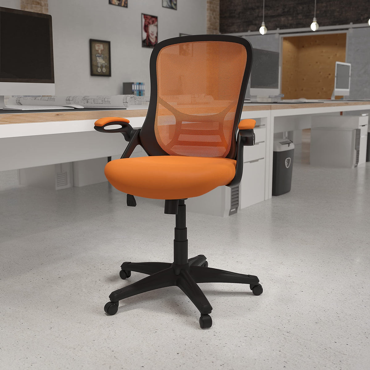 Flash Furniture Orange / Set of 1 / Contemporary Home Office Desk Chairs
