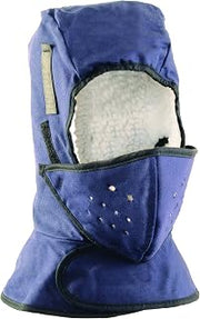 OccuNomix SS551 Winter Liner, Shoulder-Length (14-16") Sherpa Lined, 2 Layers with Protective Mouth Coverage, Navy