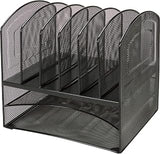 Lorell LLR37523 Horizontal Vertical Mesh Desk Organizer