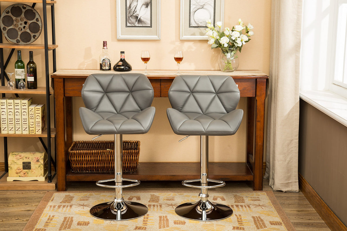 Roundhill Furniture Grey / 20.5 x 20.63 x (35-43.25) / Contemporary Barstools