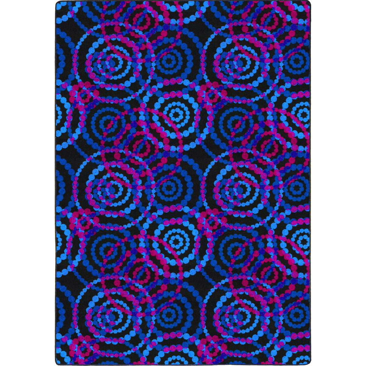 Fluorescent Dottie 6' x 9' Area Rug by Joy Carpets – 6' x 9' (Rectangular), Nylon, Fluorescent, Model 447Q