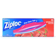 Storage Bag by Ziploc – One Size, 1.0 gallons, Plastic, Clear, Pack of 40