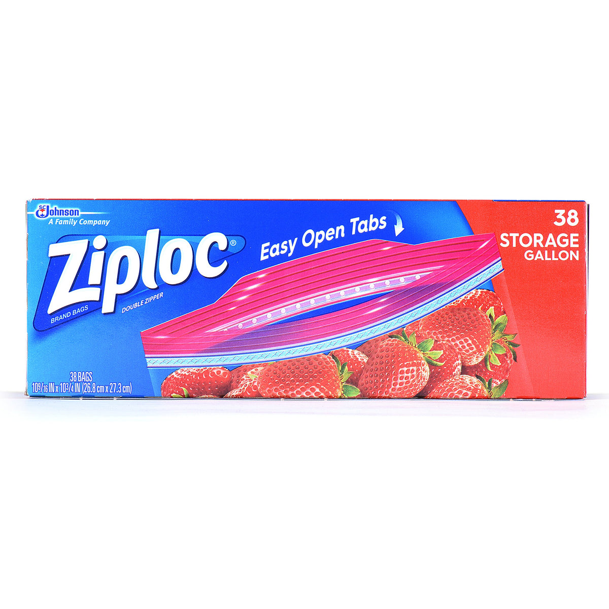 Storage Bag by Ziploc – One Size, 1.0 gallons, Plastic, Clear, Pack of 40